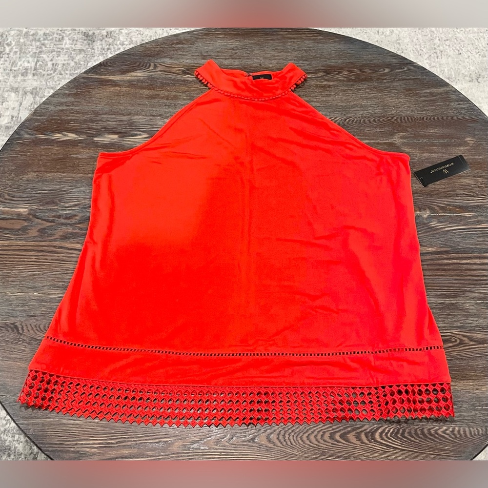 Worthington Fiery Red (Orange) Halter Top Size XL - NWT - Picture 9 of 12